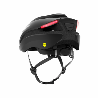 Lumos Ultra hjelm med MIPS (charcoal black).  Str. S (51-55 cm). Cykelhjelm med integrerede lygter, blinklys og bremselys. 